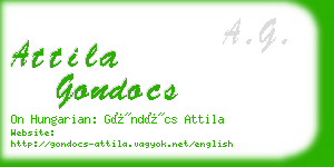 attila gondocs business card